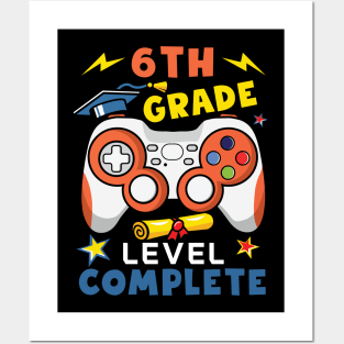 Custom Grade level complete tee Graduation Gift End of school last day of school Video Game Tee Posters and Art